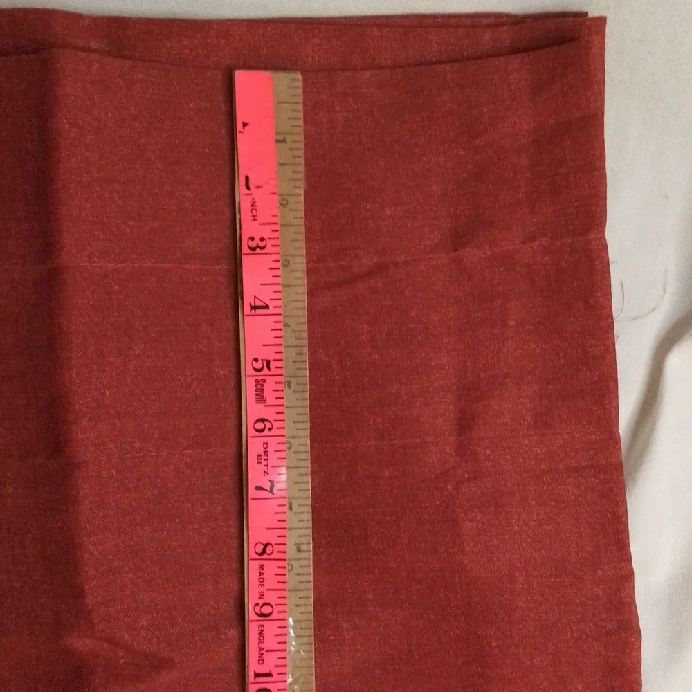 Set of four Burnt Red Rod Pocket Curtain Toppers